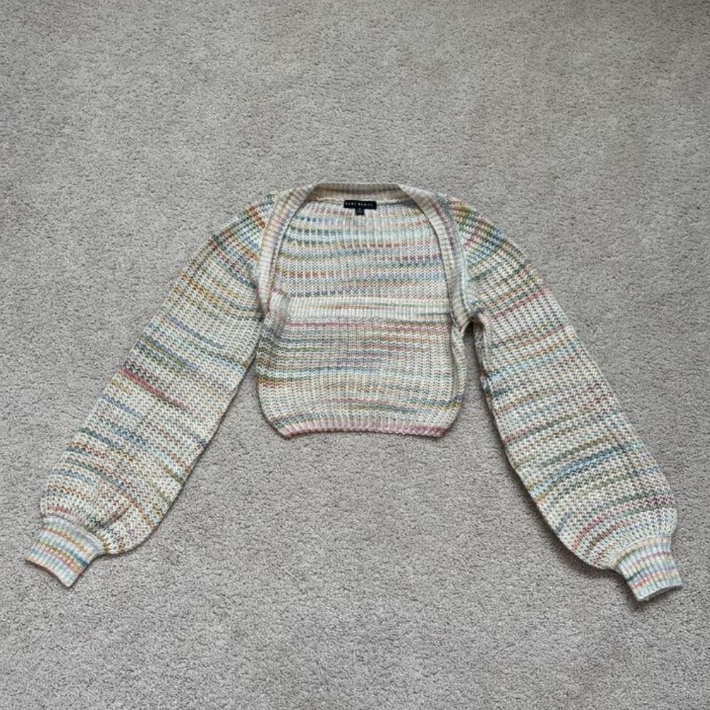 Lane 201 multicolored cropped sweater